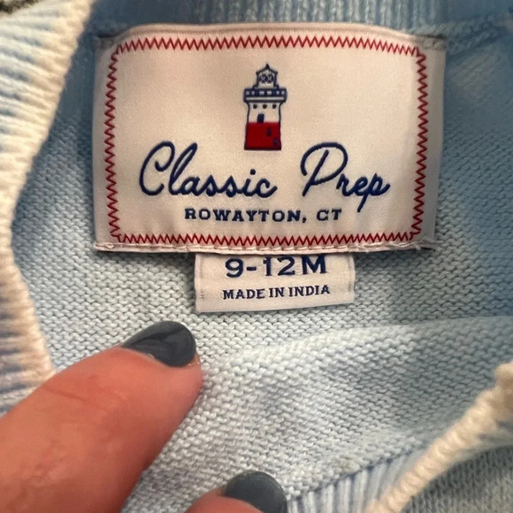 Classic Prep Ellis Sweater in Nantucket Breeze - Picture 4 of 5